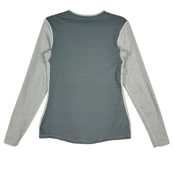 Nike Dri-Fit Women's Heather Gray Long Sleeve Stretch Athletic Top Size Large - Picture 2 of 9